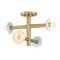 Designers Fountain Fina 16 in. 4-Light Brushed Gold Modern Semi Flush Mount with Natural Marble Accents for Bedrooms D325C-SF-BG - alternate 9